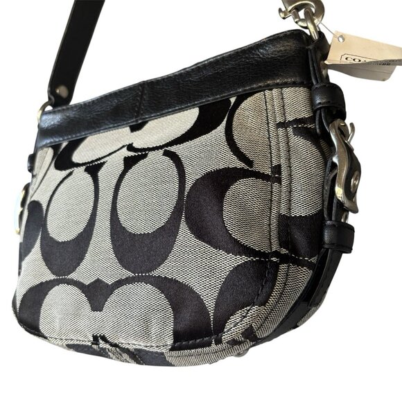 Authentic Coach Zoe Mini Baguette with Leather Trim, Silver Hardware 41856 - Picture 6 of 14